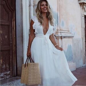 MAJORELLE White Maxi Dress